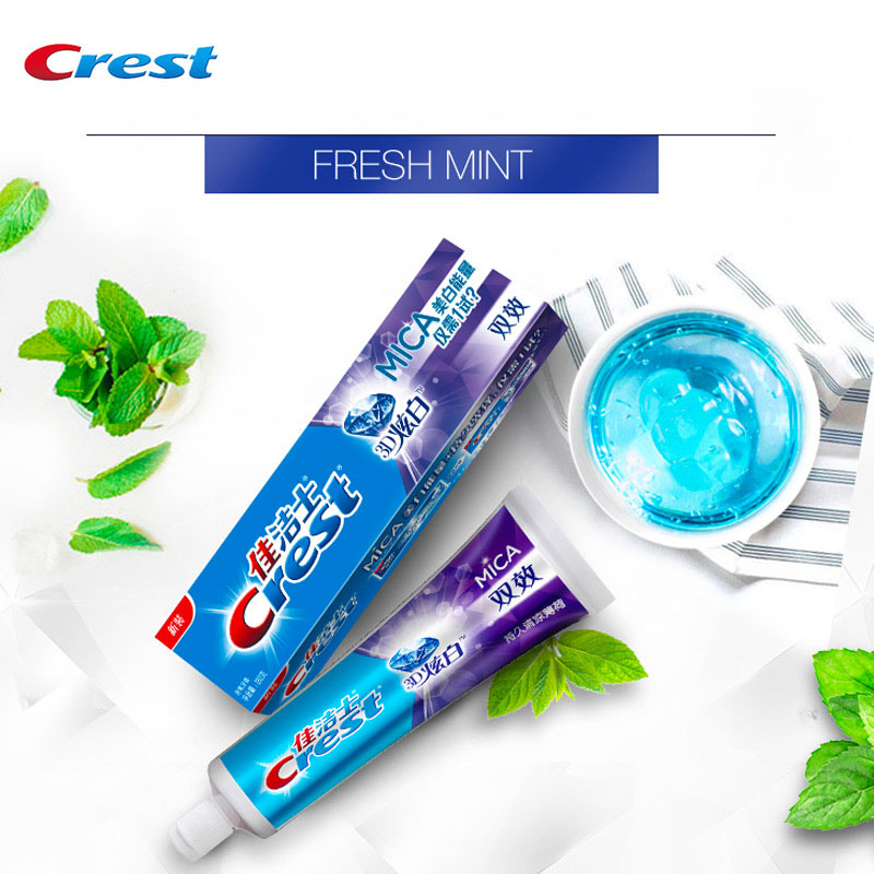 Teeth Paint Whitening - Crest 3D MICA Toothpaste Fluoride Teeth