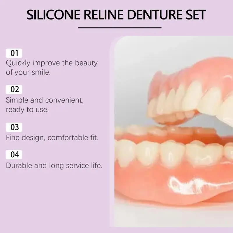 Silicone Denture Set Fit Tempo - Teeth Whitening For Braces recension och pris
