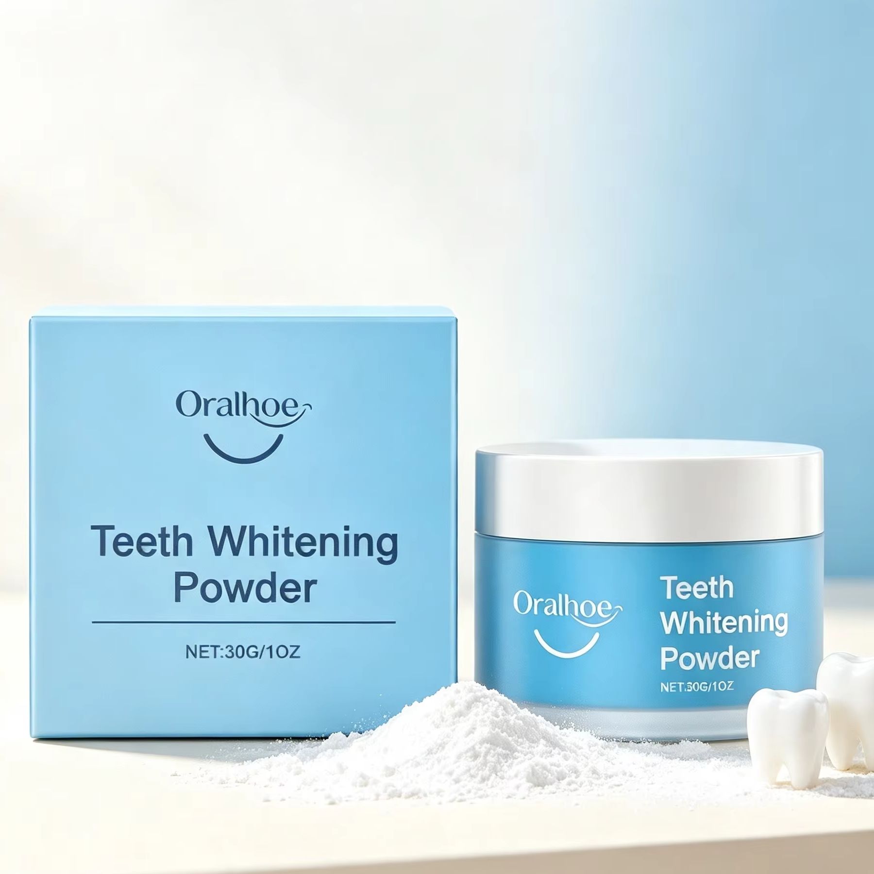 Oralhoe Tooth Powder for Brush - Teeth Whitening Q&M recension och pris