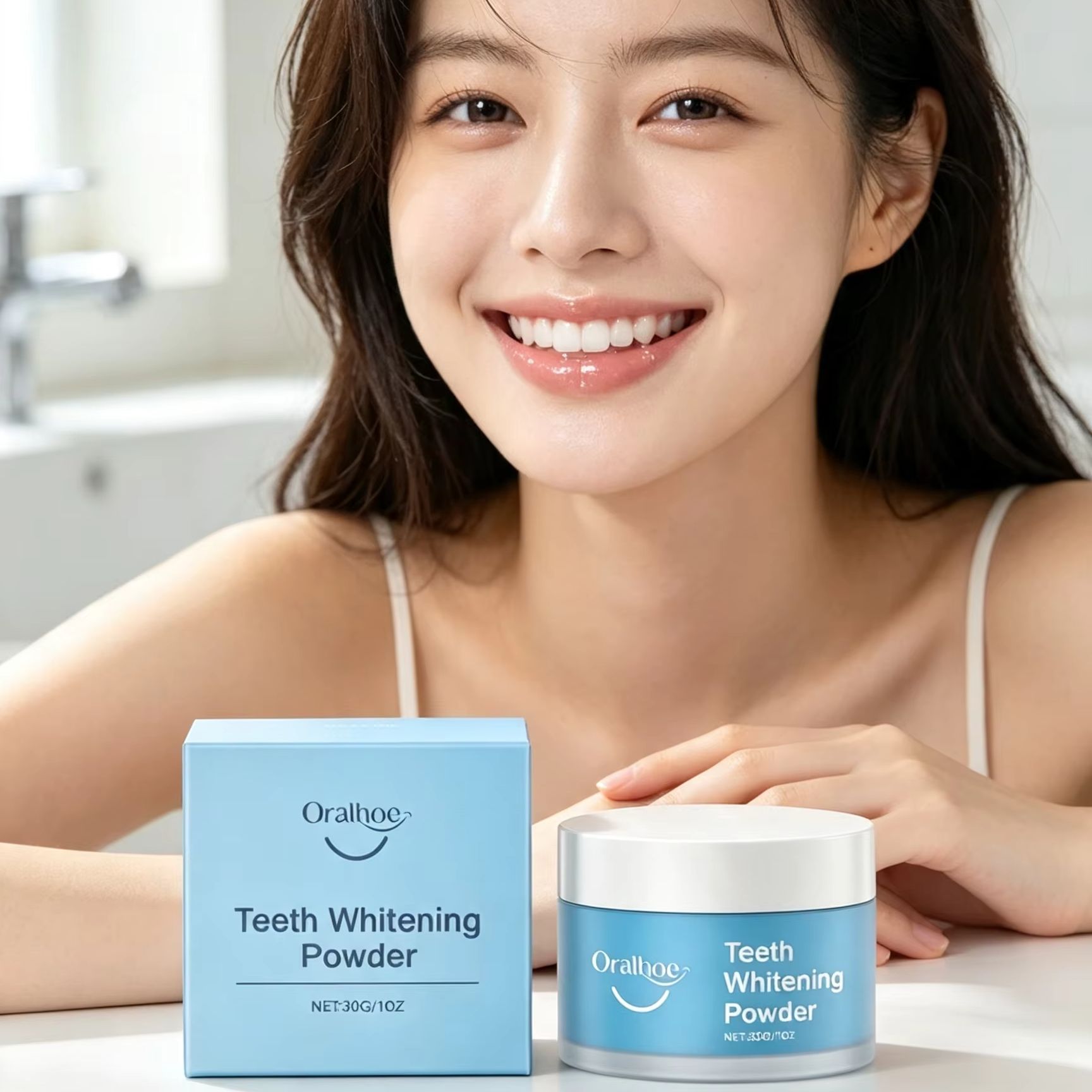 Oralhoe Tooth Powder for Brush - Teeth Whitening Q&M recension och pris