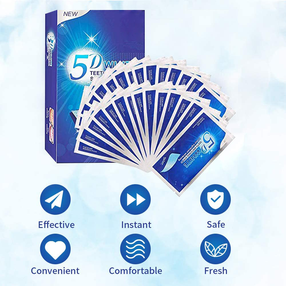 5D White Teeth Whitening Strip - Teeth Whitening Q&M recension och pris