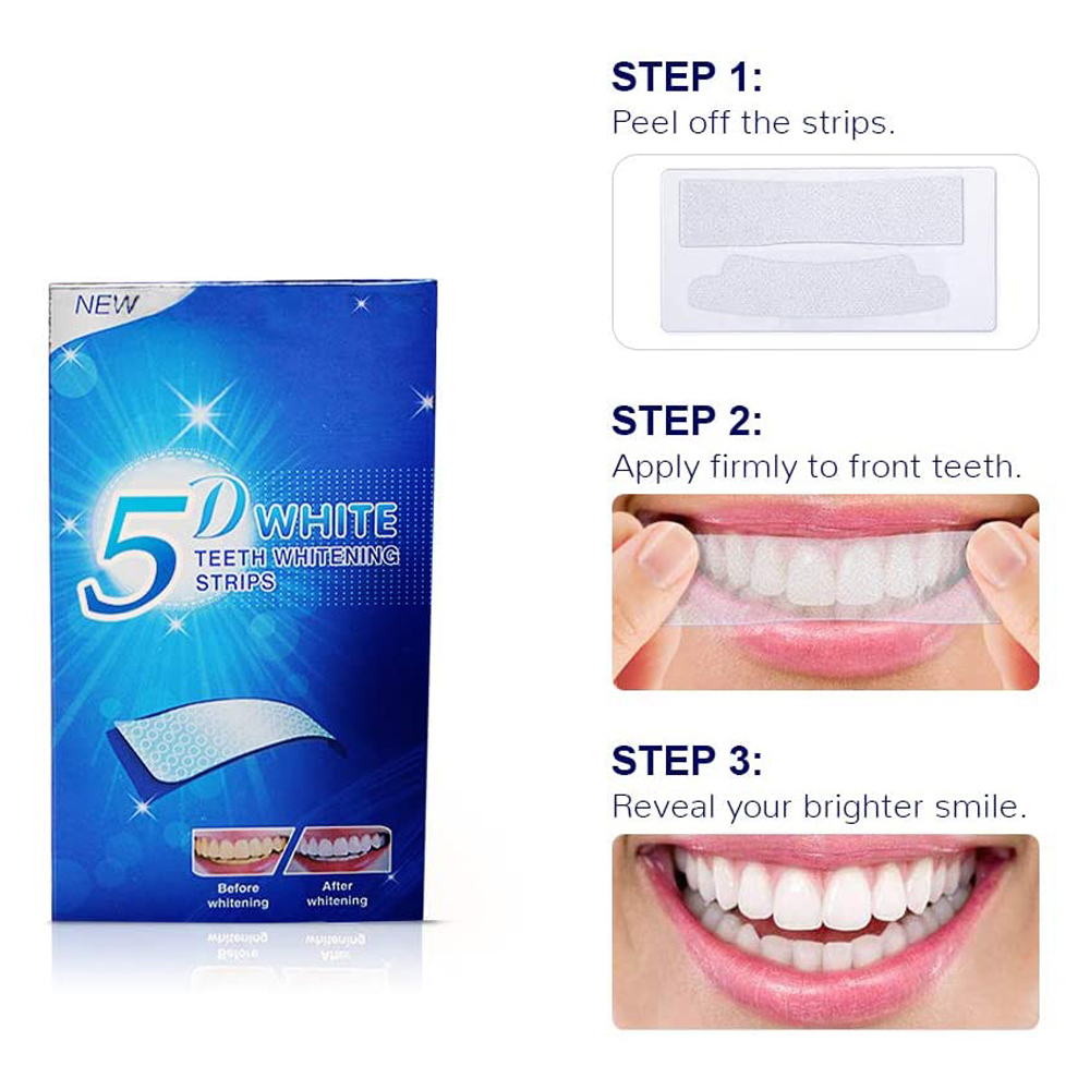5D White Teeth Whitening Strip - Teeth Whitening Q&M recension och pris