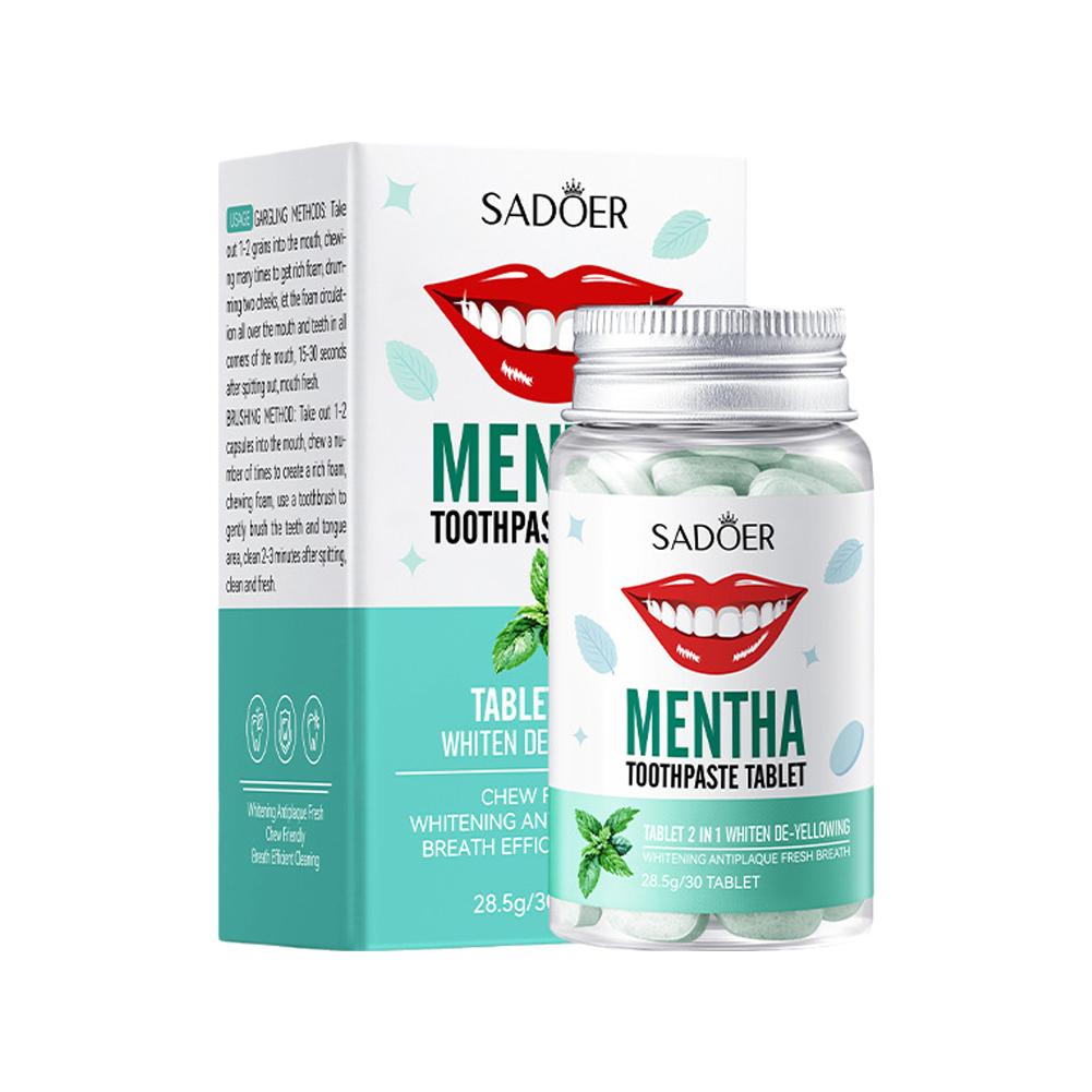 Mint Solid Toothpaste Tablets  - Teeth Whitening Q&M recension och pris